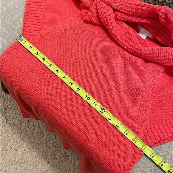 Design History Top Dress Women Size S Coral Soft Knit Cowl Neck Short Sleeves - Picture 12 of 13